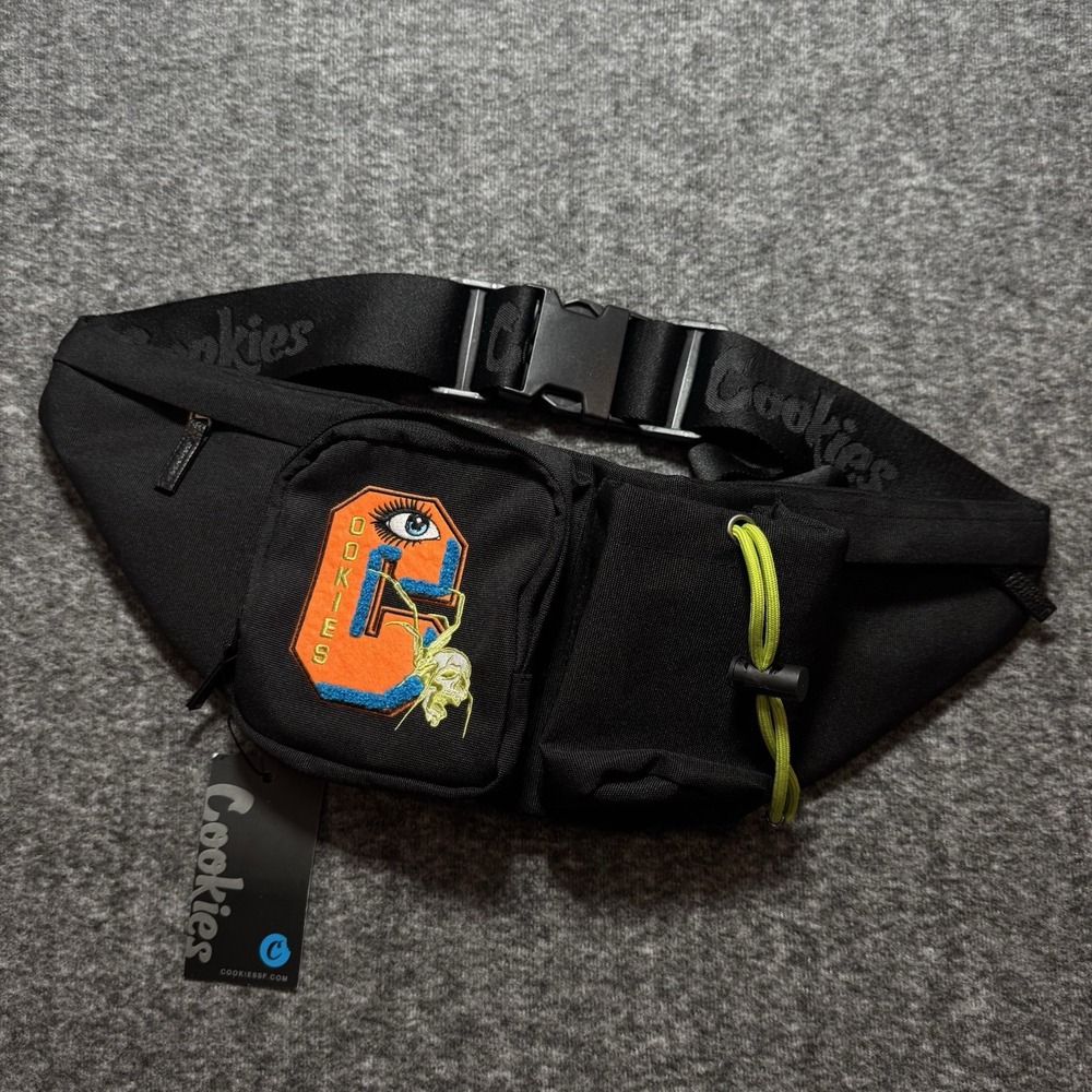 Cookies Fanny Pack - New W/ Tags - Black - "Smell Proof" - Hidden Pockets